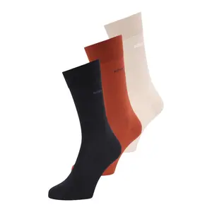 Hugo Boss Men's Socks 3-Pairs Navy Black Orange Comfortable and Stylish Socks for Everyday Wear