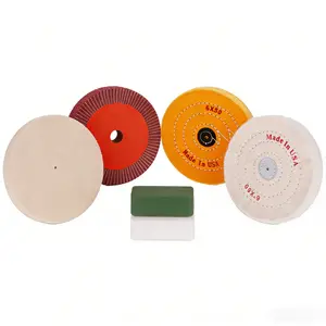 6Pcs Jewelry Polishing Wheel Kit with Polishing Compound - Buffing Wheels Set for Metal Gold, Silver Jewelry Polishing & Finishing