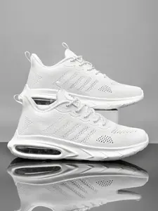 Side Air Cushion Shock Absorption Running Shoes, Lightweight Breathable Sport Sneakers, All-Season Training & Fitness Shoes