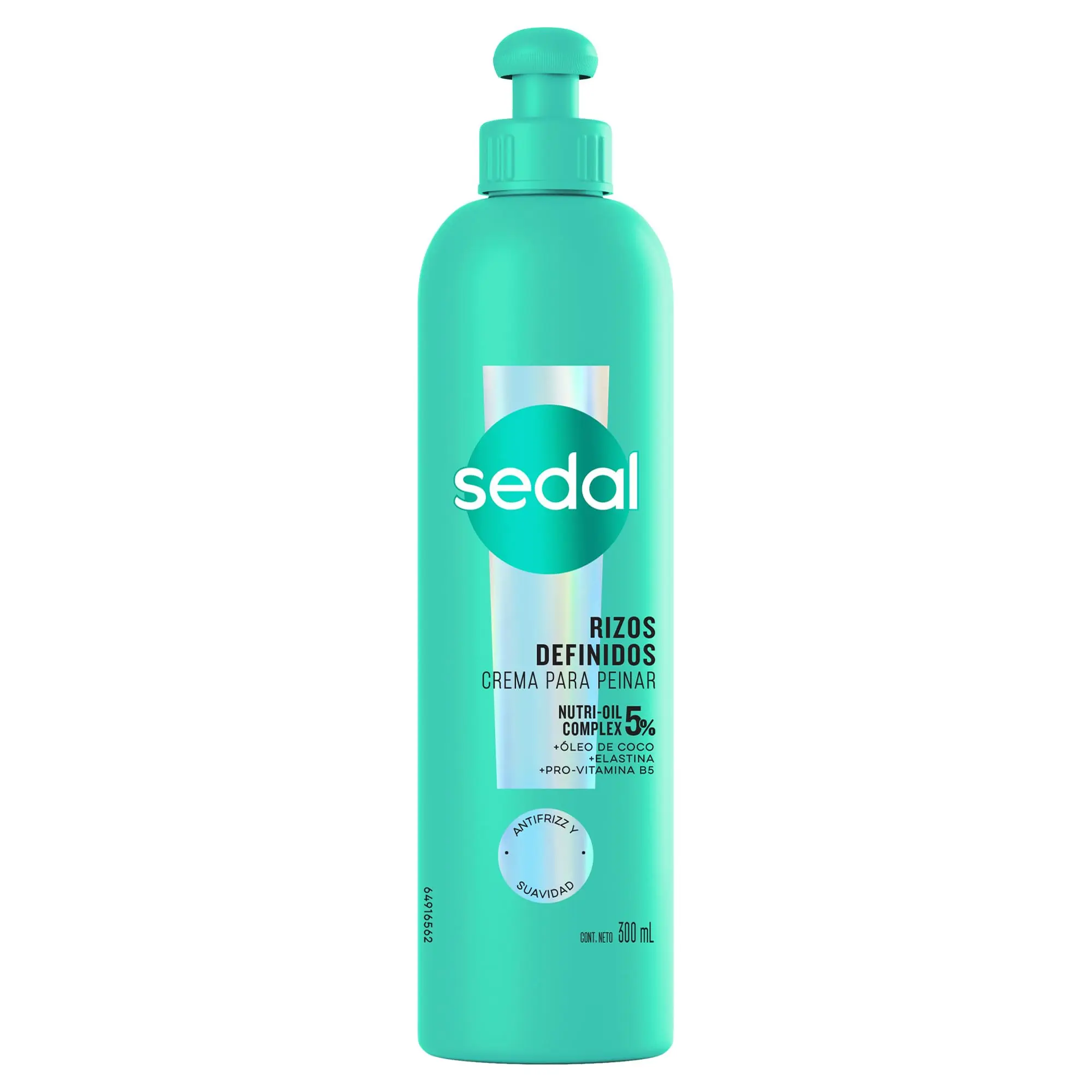Sedal Rizos Definidos Curl Cream 300ml (Pack of 4) | Anti-Frizz | Nutri-Oil Complex 5%