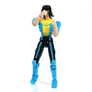 3D Printed Invincible Long Hair Mark Toys Action Figures Anime Model Lucky Dummy 13 Superheroes Multi-Jointed Toy Ornaments Gift