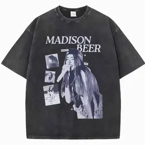 Madison Beer The Locket Tour 2026 Vintage Washed Graphic Tee, Men’s & Women’s Oversized Casual T-Shirt, Pop Music Concert Top, Soft Comfortable Cotton, Trendy Streetwear, Everyday Fan Fashion PK4 4VC