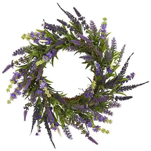 Nearly Natural 18" Lavender Wreath