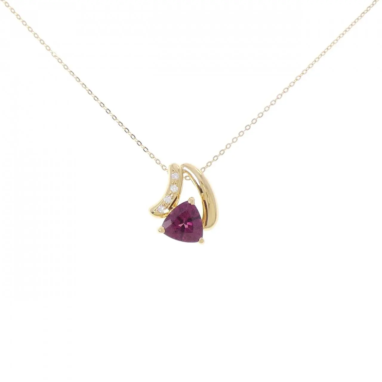 Tasaki Garnet Diamond Au750 Necklace