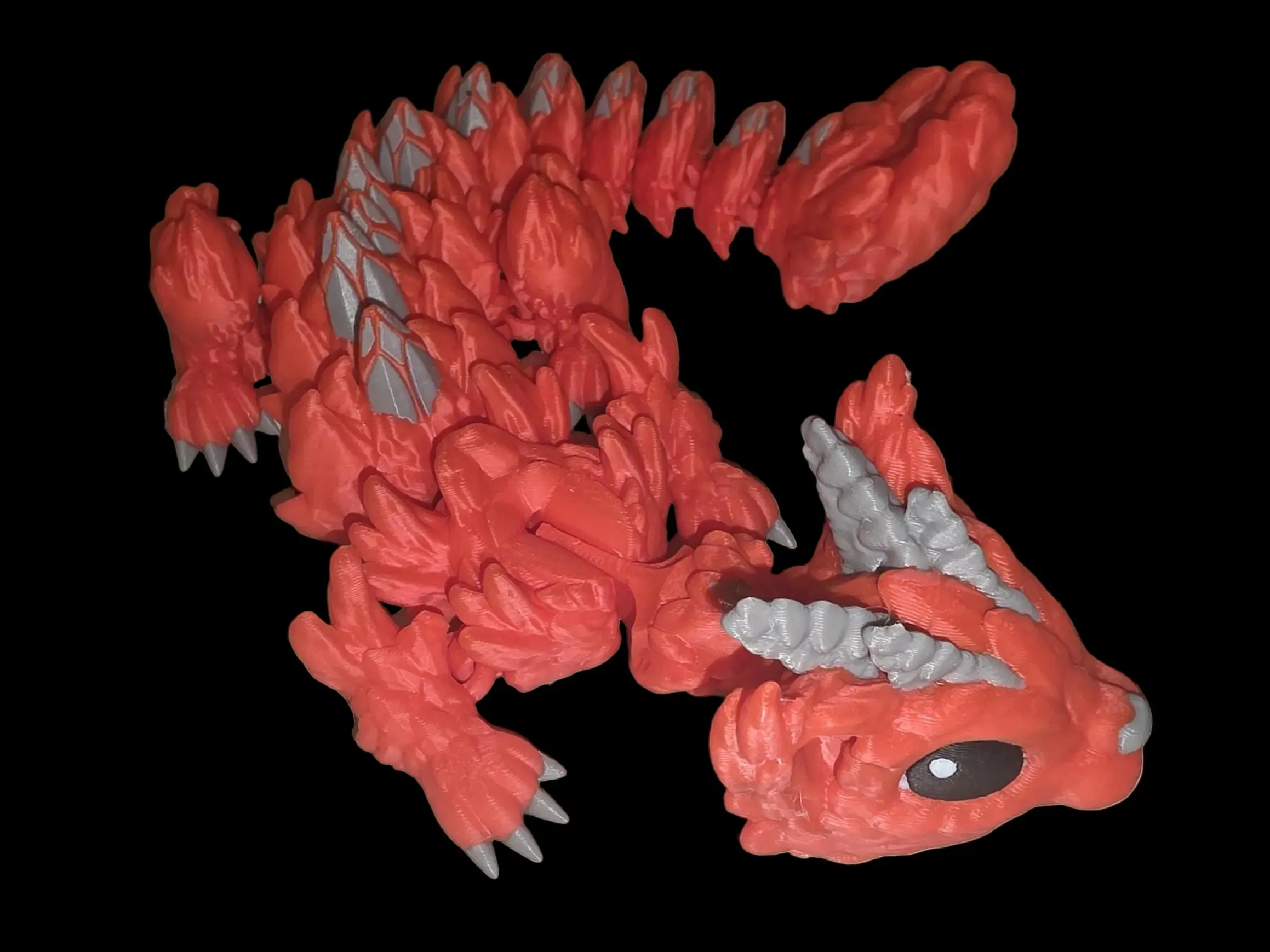 Custom Color Toy Articulated Baby Cat Dragon Black Primary Color
