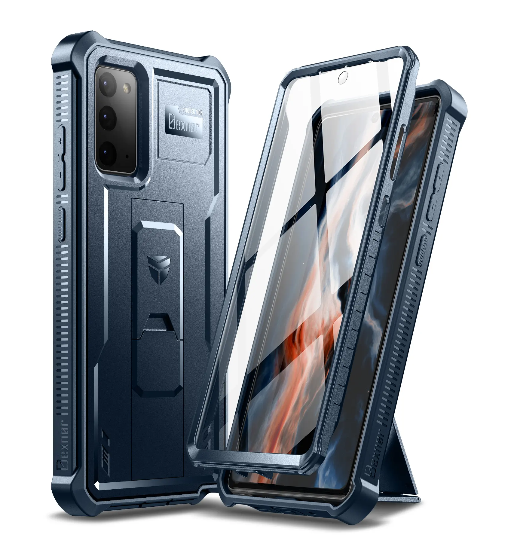 Dexnor for Samsung Galaxy Note 20 5G Case, [Built in Screen Protector and Kickstand] Heavy Duty Military Grade Protection Shockproof Protective Cover for Samsung Galaxy Note 20