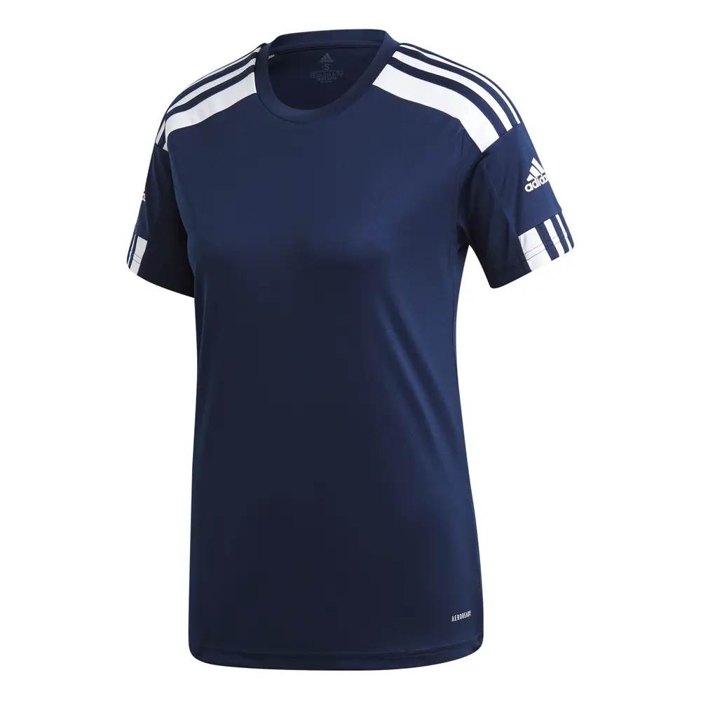 adidas Womens Squadra 21 Crew Neck Short Sleeve Jersey Soccer Cleats  - Blue