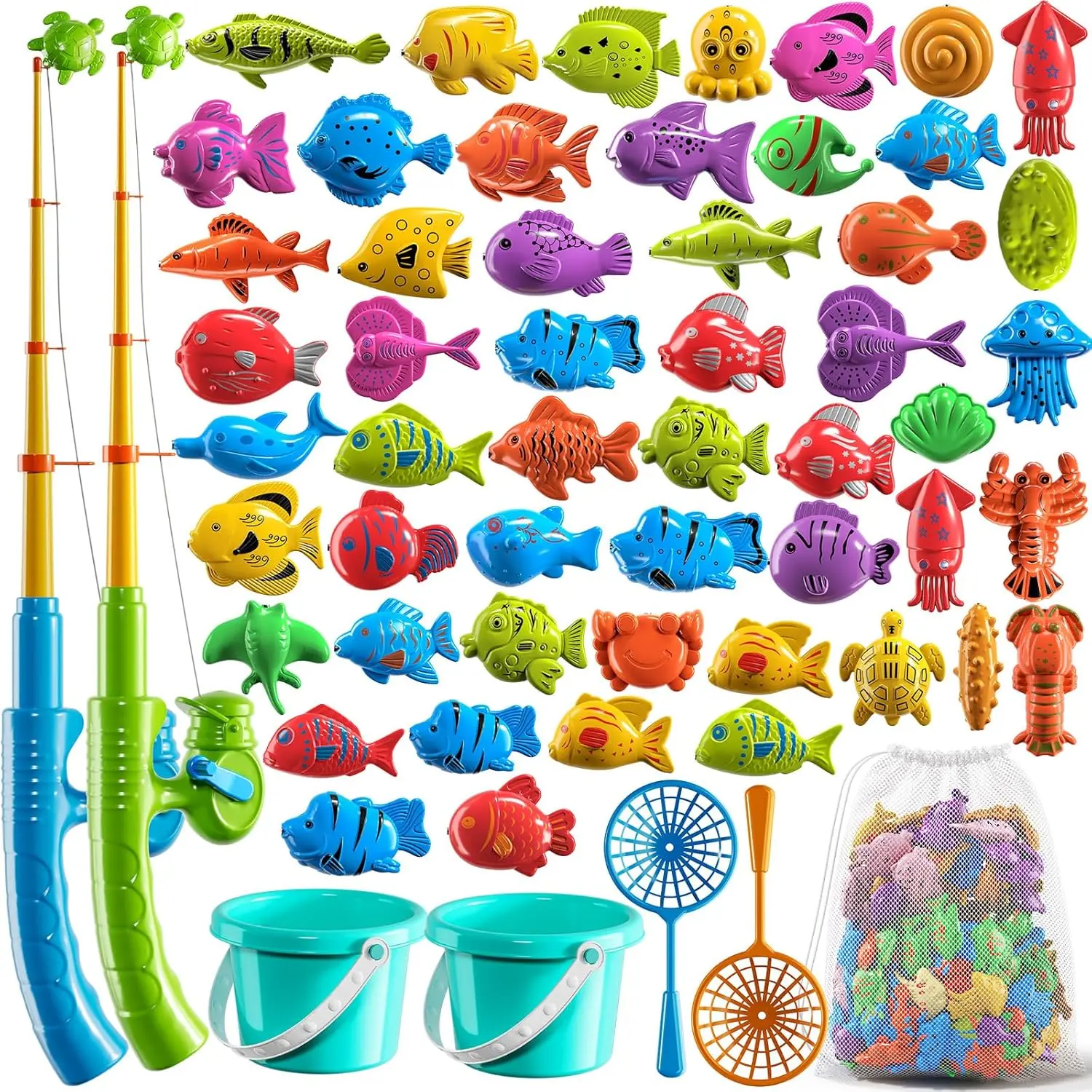 Magnetic Fishing Game Pool Toys for Kids 3-5, Water Table Bathtub Kiddie  Party Toy with Pole Rod Net Plastic Floating Fish, Outdoor Toys for Kids Age  3 4 5 6 7 8 Year Old - TikTok Shop