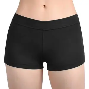 Boy Cut Low Rise Booty Shorts - Spandex Active Dance Yoga Workout Fitness Shorts for Women