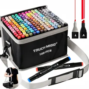 Touch Me 12/24/36/48/60/80/168 Colors Alcohol Markers, Dual Tips Permanent Art Markers Pen for Student & Adult, Sketch Markers for Painting, Coloring, Sketching and Drawing, Art Supplies, Art Marker Set