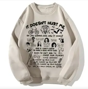 Stranger Things Lyric Sweatshirt, Hellfire Club Vintage, Soft Grunge Graphic Pullover, Crewneck Sweatshirt