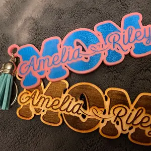 Mom custom keychain with kids names
