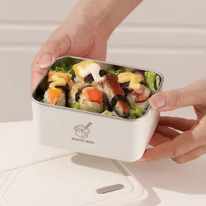 1Pc Stainless Steel Bento Box, Leakproof 304 Stainless Steel Lunch Box, Stackable Metal Lunch Box, Ideal for Office & Outdoor