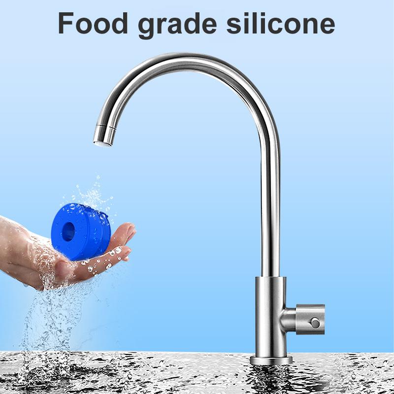 3Pcs Reusable Silicone Water Bottle Cap, Spill-Proof Dust-Proof Replacement Lid, Universal Water Jug Cover, Drinkware Accessories for Home Office Dorm, Blue