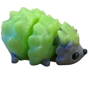 Large Hedgehog Articulating Fidget Toy - Stress-Relieving Toy for Desk or Workspace Decor animal figurine Realistic 3D Printed Articulating Pocket Pets