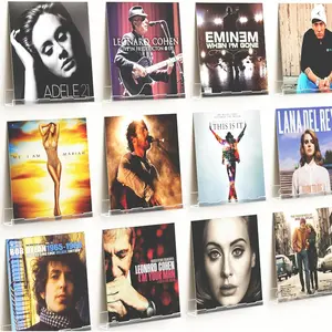 12 Pack Vinyl Wall Mount Shelf, 12" Vinyl Record Holder, Clear Record Shelf Display and Storage, Acrylic Shelves for Wall, Nursery, Living Room, Bedroom