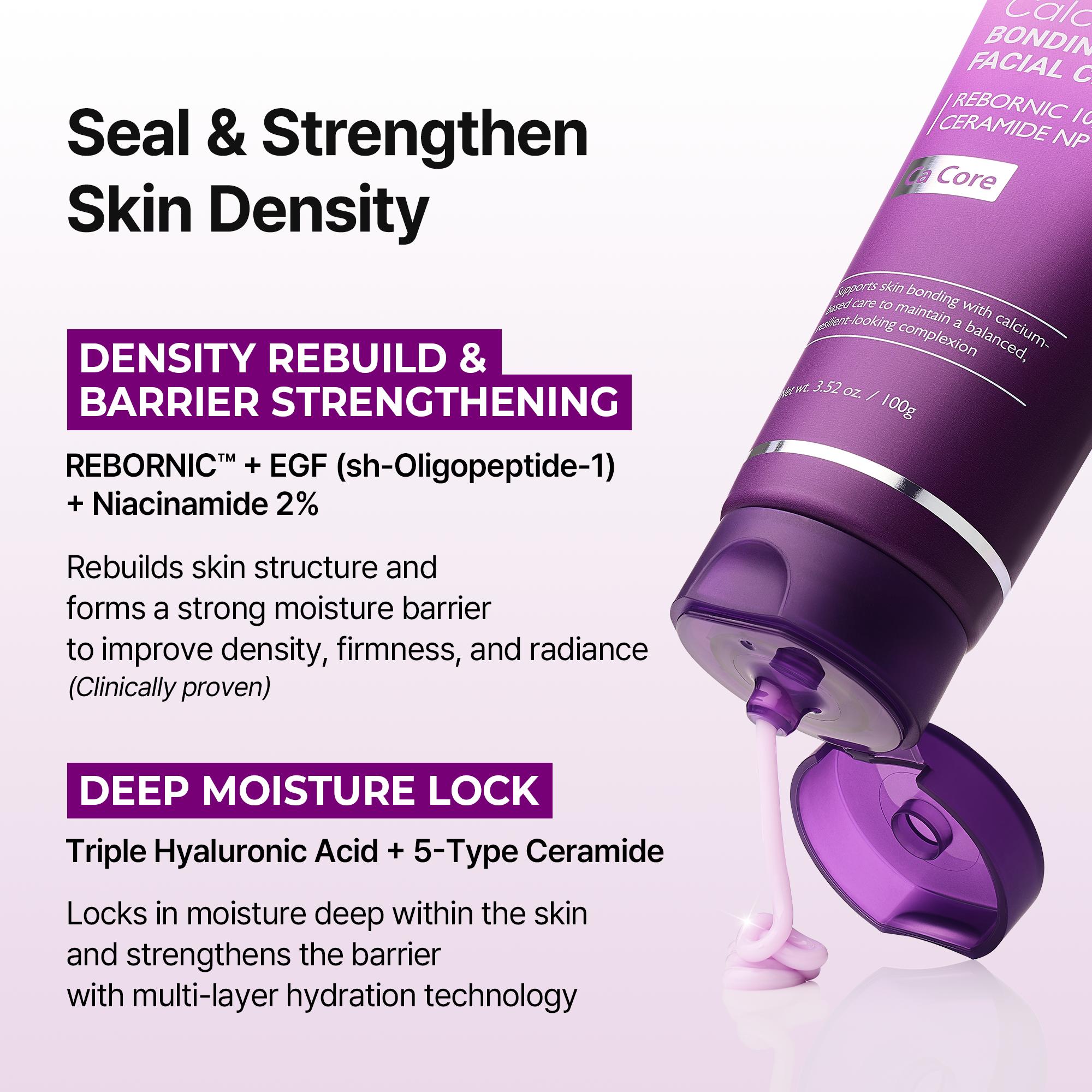 [Dr.Melaxin Official] Calcium Bonding Serum & Cream Density Duo for 3-Step Skin Rebuilding with Calcium, Collagen & REBORNIC, Restores Firmness & Elasticity