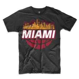 Miami Basketball Skyline Men's T-Shirt