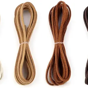 4 Colors,3mm x 2.2 Yard Leather String Suede Cord Leather Cords Rope String for Jewelry Making Necklace Bracelet Art Crafts Beading (4 Colors,3mm x 2.2 Yard)
