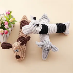 Cute Dog Toy Squeak Plush Toy Fit for All Puppy Pet Sound Toy Funny Durable Small Dog Interactive Chew Molar Stuffed Animals Toy