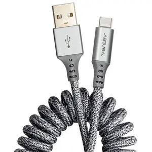 Ventev Helix USB-A to USB-C High Speed Travel 3 Foot Cable