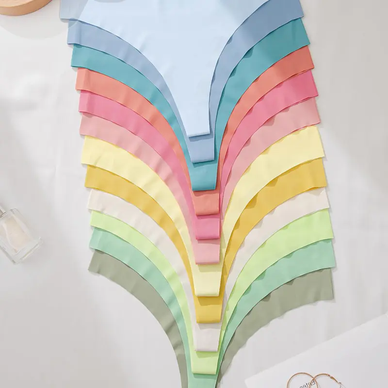 Women's Solid Color Scallop-Trim Thong, Soft Comfy Breathable Low-Rise Panties for Daily Wear, Ladies Seamless Panties Set for All Seasons, Breathable Panty #GLOBAL PICKS