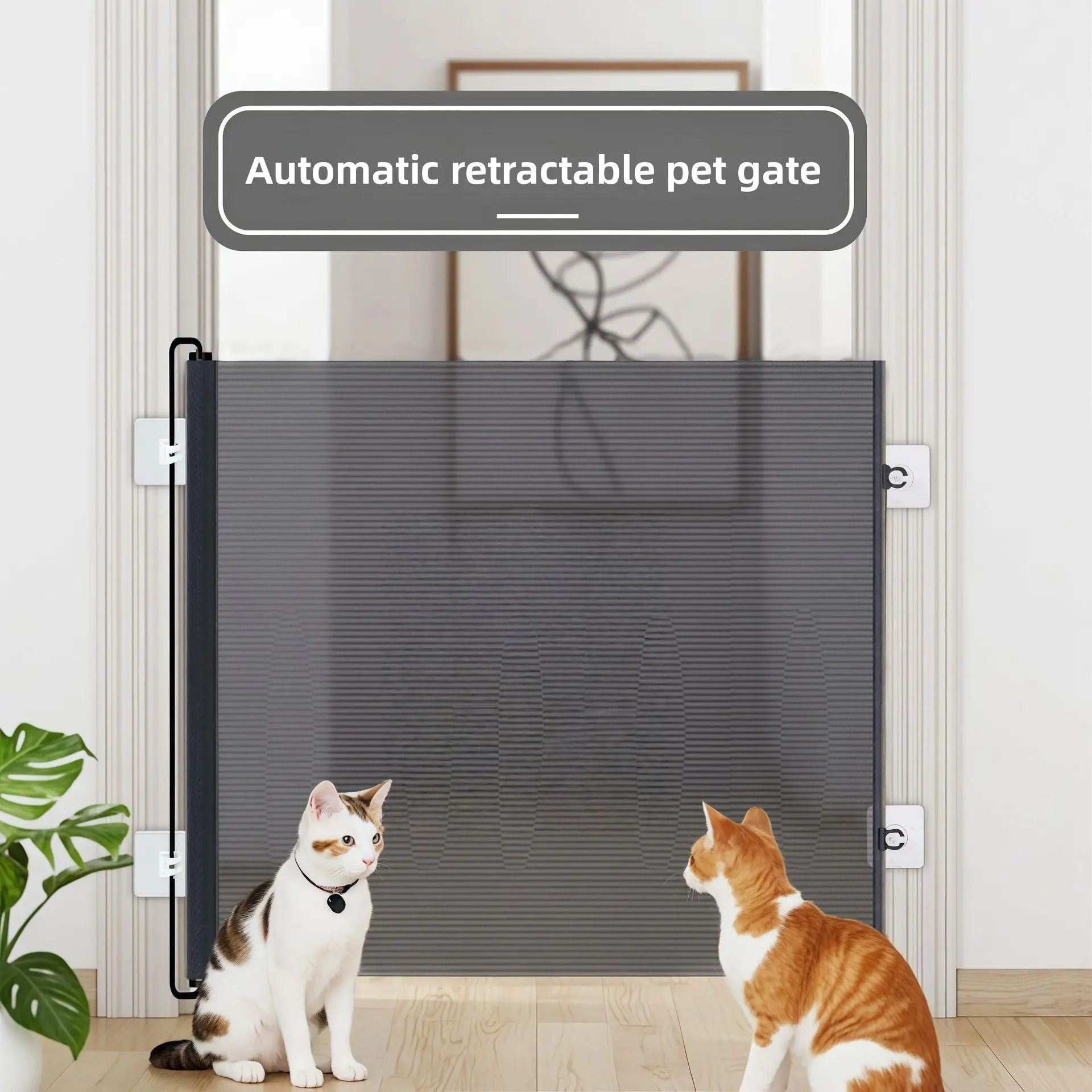 Automatic Telescopic Retractable Pet Barrier Door Gate