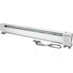King Electric KP1210 4 ft. 120V 1000W Portable Baseboard Heater, White