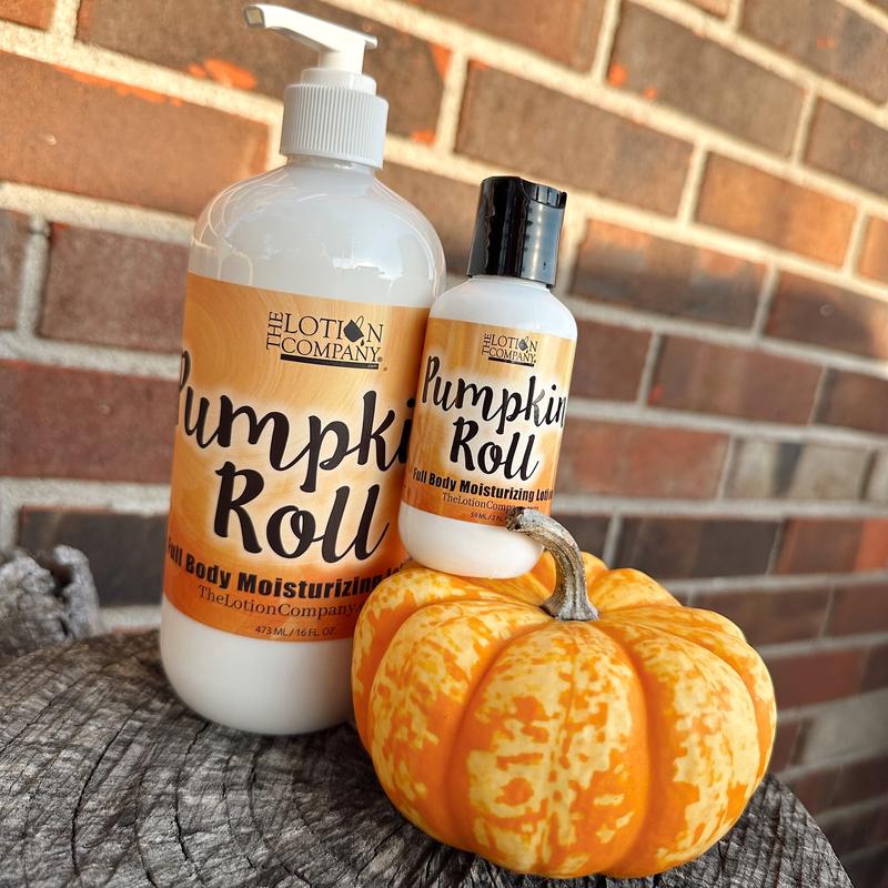 Pumpkin Roll Body Lotion Fall Exclusive (limited edition!) – by The Lotion Company – 16 oz Pump – with Vanilla, Aloe & More