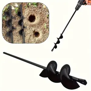 Heavy-Duty Garden Spiral Drill Bit 3.99x45.01 cm Durable Metal Hex Shank for Efficient Soil Drilling Digging Gardening Holes Planting Portable Electric Drill Shearing Machine auger