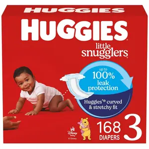 Huggies Little Snugglers Disposable Diapers - Size 3 - 168ct