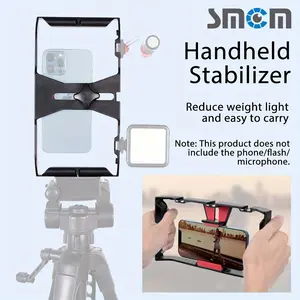New Professional Mobile Phone Stabilizer Stand, Handheld Gimbal Tripod Base with 3 Cold Shoes and Multiple 1/4 Inch Expansion Ports, Suitable for iPhone Video and Photo Shooting Enthusiasts