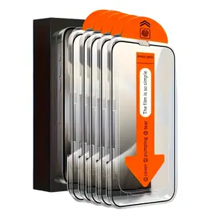 5pcs Ultra HD 9h Hardness Screen Protector Kit for Apple iPhone 17/16/15/14/13/12/11/XS/XR/pro Max/plus, Phone Screen Protectors, Bubble-Free Easy Installation