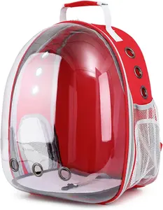 Front Expandable Cat Backpack Carrier, Fit up to 20 lbs, Expandable with Breathable Mesh for Small Dog Cats Puppies Red