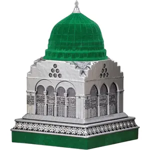 Masjid Nabawi Replica Figurine - Traditional Islamic Architecture, Detailed Design, Ideal for Collectors and Decorators Religious Room
