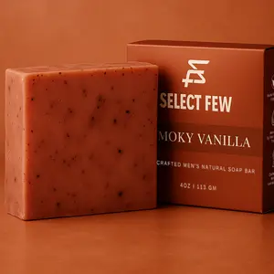 Smoky Vanilla Men’s Soap Bar – Handmade Soap with Vanilla, Cedarwood & Patchouli – Deep Cleansing, Hydrating Formula – Warm, Long-Lasting Scent