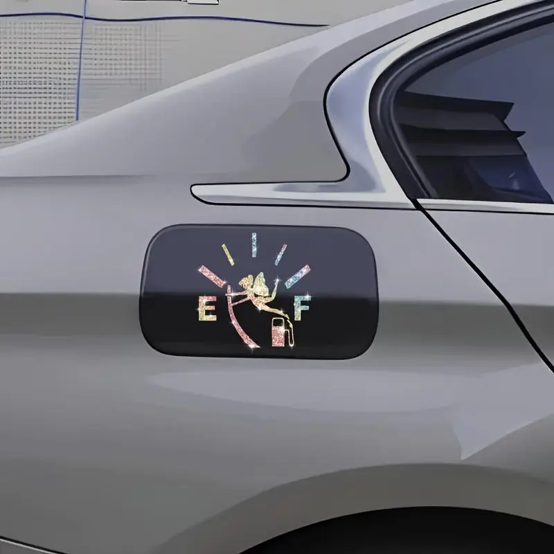 Cartoon Character Pattern Car Sticker, Waterproof Durable Scratch Blocking Self-adhesive Car Sticker, Car Exterior Fuel Tank Cover Gas Port Personalized Vehicle Decoration Accessories, Sticker Decals For Cars
