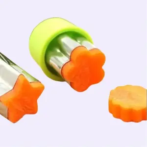 Fruit Cutter Set - Kitchen Utensils with pink or Green Handle to make fun shaped fruits and vegetables Watermelon