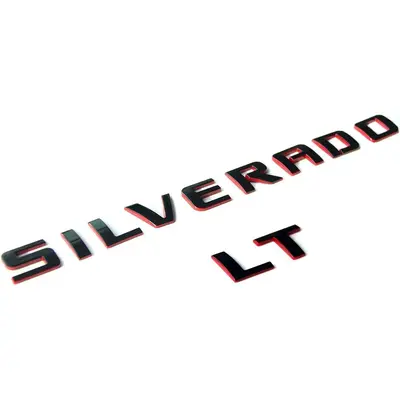 2-Piece LT Nameplate Logo Emblem Badge For 99-07 Silverado Suburban Tahoe Side Cab