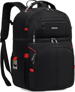 Insulated Cooler Backpack,Double Deck Leakproof Cooler Bag,Insulated Backpack Cooler Lunch Backpack for Men Women