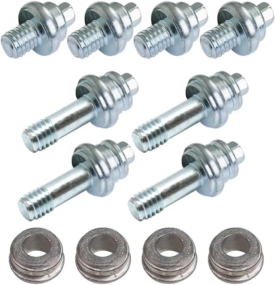 3/8" Side Post Battery Terminal Bolt,  Standard Battery Side Post Extender Stud Compatible with GM Post, 2 Different Lengths (4 Pairs W/ 4 Spacer)