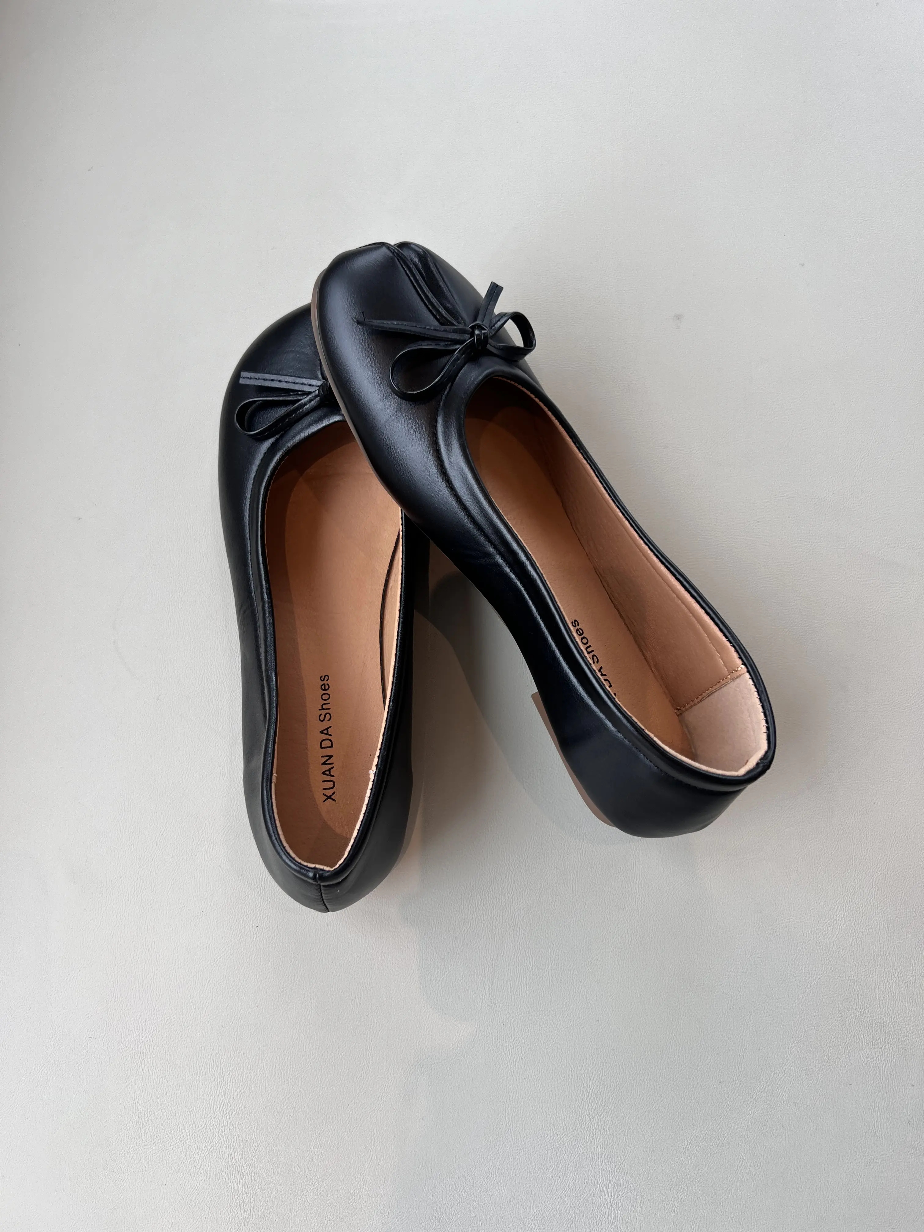 Women's Metallic Silver Bow Ballet Flats - Soft Leather Slip-On Footwear, Comfortable Flat Heel, Ideal for Parties, Dates, Brunch, Round Toe, Plain, Bow Accent