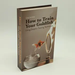 How to Train Your Golfish Using Dolphin Training Techniques - Funny Fake Book Storage Box with Plush Inside Organiser
