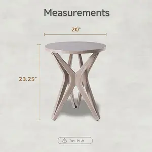 LONYKE Pedestal Farmhouse End Table, Distressed Top with Tripod Base Bedside Table for Living Room, Modern, Boho Decor, Round (1 Pack, Distressed Aah Grey)
