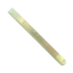 Cody Gregory 8" Brass Pocket Ruler Double-Sided L/R & H Markings for Precise Measuring Tool