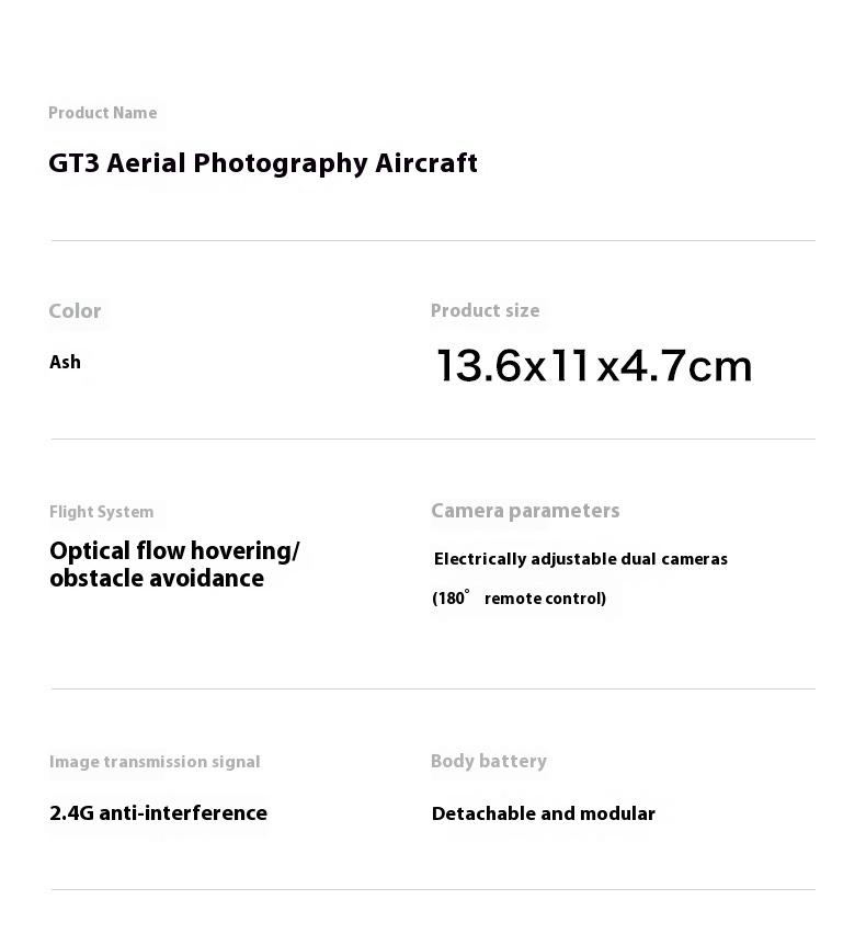 GT GT3 Pro Smart Drone - Cinematic Aerial Footage Made Easy With Built-In Display Remote Control