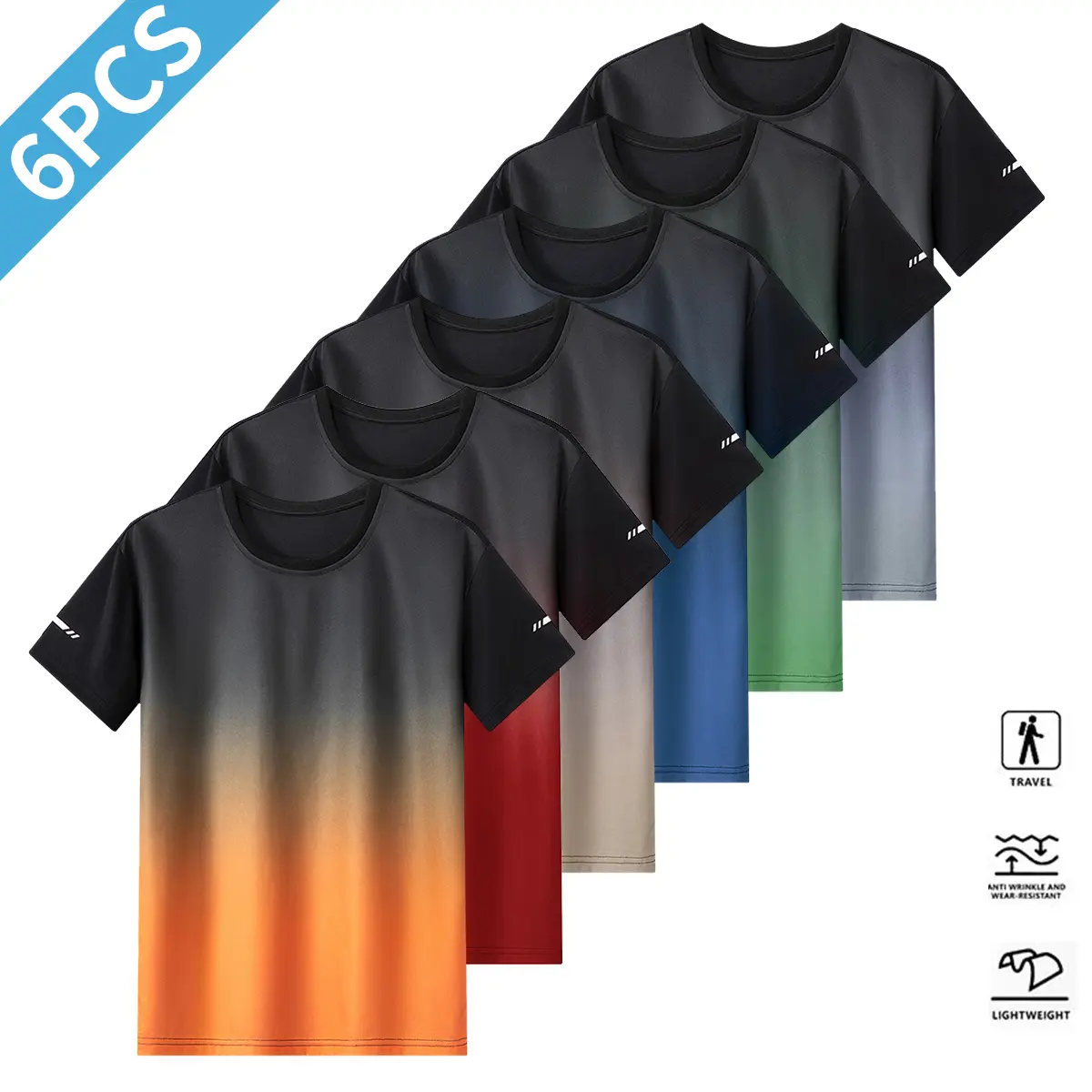 Orange + Red + Apricot + Dark Navy Blue + Green + 