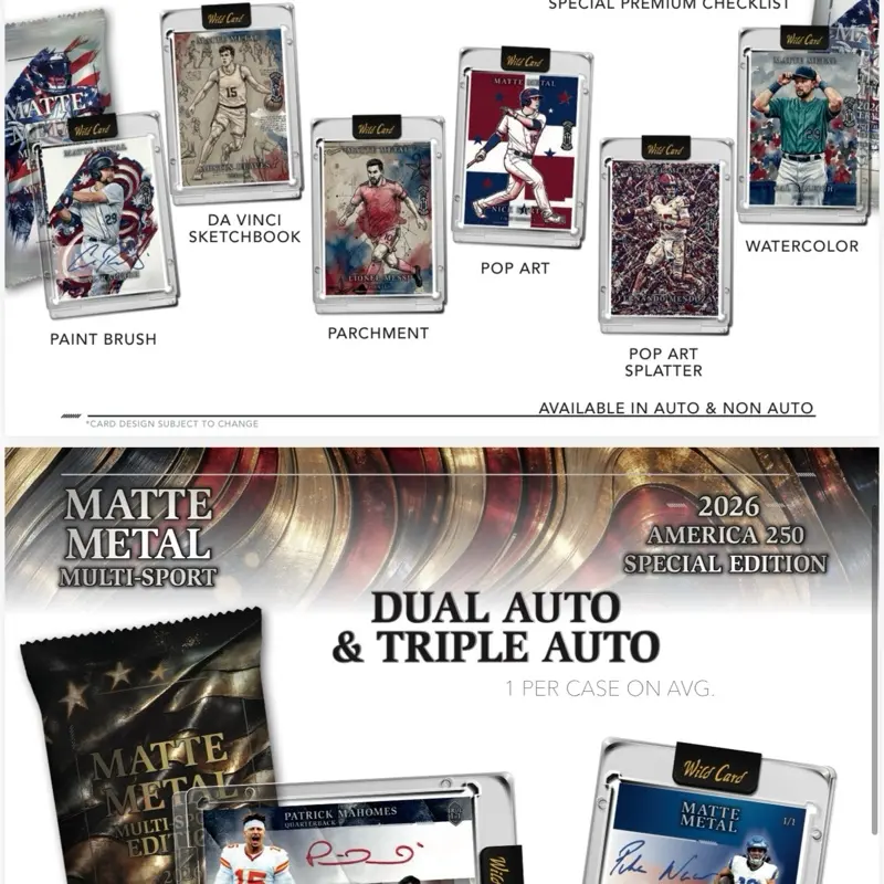 Wild Card Matte Metal America 250 Multi-Sport 2026 - TikTok Shop