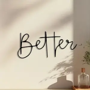 1pc Better Together Metal Wall Art, Better Together Statue Mural, Perfect for Bedroom Wall, Living Room Wall, Family Room Wall, Anniversary Decor, Ideal Gift for Couples, Rust-Resistant Metal
