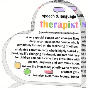 Speech & Language Therapist Desk Decor, Unique Gift for Women, Ideal Office Decor, Cute & Boho Style, Perfect for Birthdays or Anniversaries
